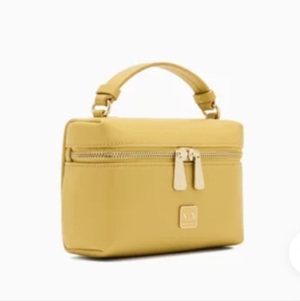 GENUINE ARMARNI EXCHANGE EMILY YELLOW AND GOLD CROSSBODY BAG PURSE NEW